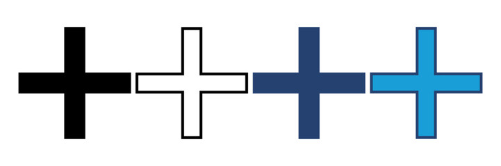 Obraz premium Plus Icon vector. Add plus icon