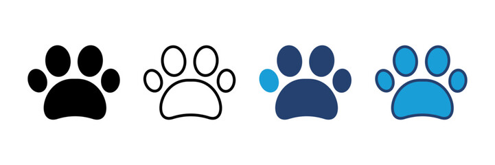 Paw icon vector. paw print icon vector. dog or cat paw