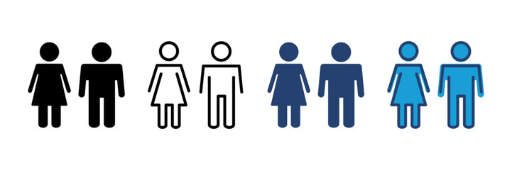 Man and woman icon vector. male and female symbol