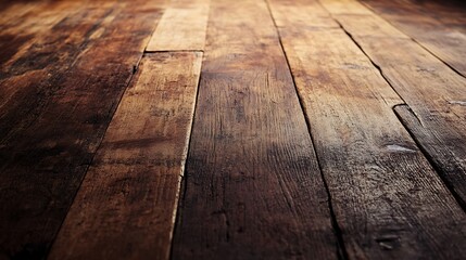 Obraz premium Dark Brown Rustic Wood Floor Texture