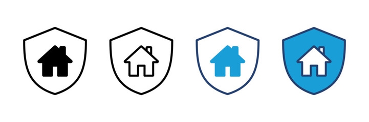 home insurance icon vector. home protection icon