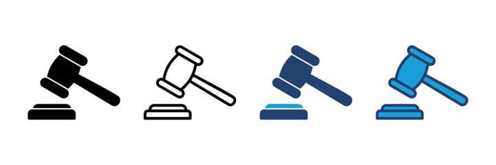 Gavel icon vector. judge gavel icon vector. law icon vector. auction hammer