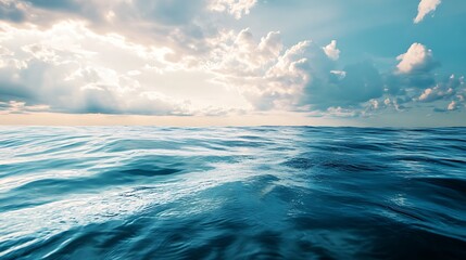 Fototapeta premium Ocean, Sunlight, Clouds, Horizon, Seascape, Water, Sky