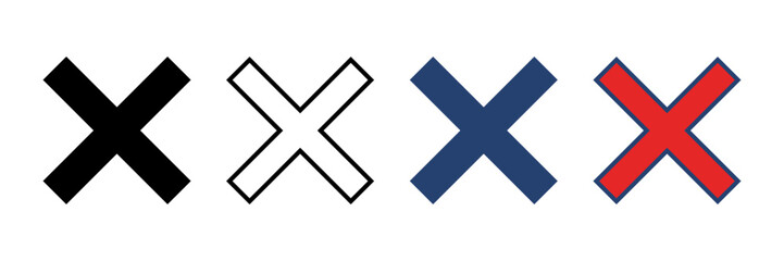 Obraz premium Close vector icon. Delete icon vector. cross sign