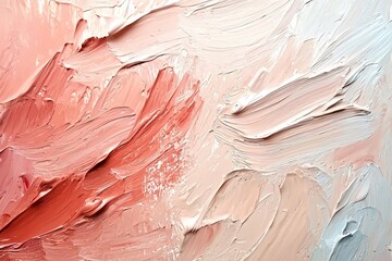 Fototapeta premium Abstract Texture in Coral and White: A Study in Color and Form