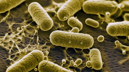 Magnified image of bacteria