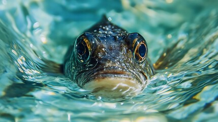 Obraz premium Close up of a fish in clear water