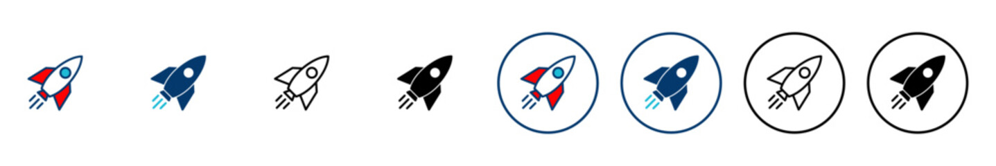 Rocket icon vector isolated on white background. Start Up Concept Symbol. Startup icon