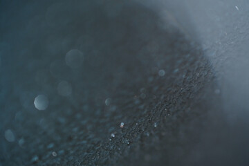 Macro shot of water bokeh on glass surface