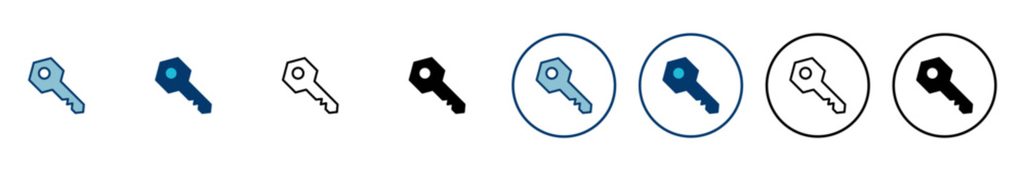 Key icon vector isolated on white background. Key vector icon. Key symbol. security