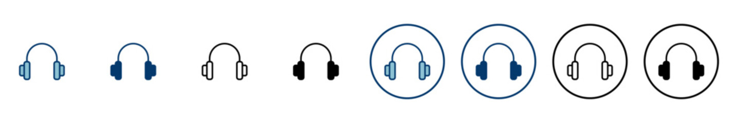 Headphone icon vector isolated on white background. Headphone vector icon. Call us