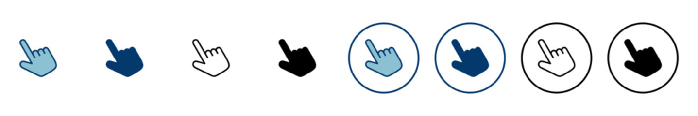 Hand cursor icon vector isolated on white background. Hand click icon. Finger pointer vector