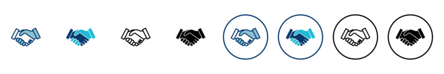 Business handshake icon vector isolated on white background. Handshake icon vector. contract agreement. Trust icon vector. Deal. Done. partnership icon