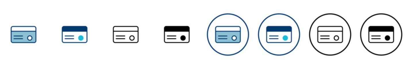 Credit card icon vector isolated on white background. Credit card payment icon vector