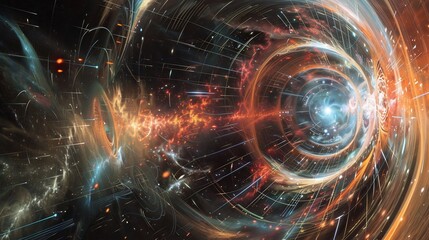 Artistic representation of the Higgs boson field permeating space