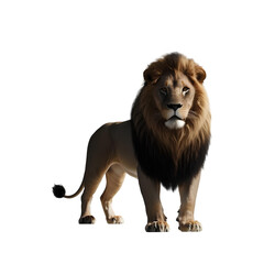 Obraz premium Majestic African Lion Standing, Alpha Male, Wildlife Photography