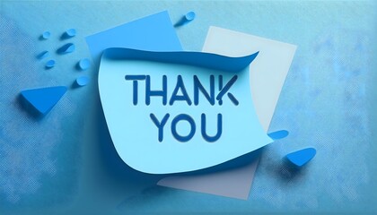 Sticky notes with the text "Thank you".Post it.