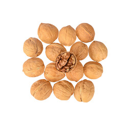 walnut half isolated on transparent png