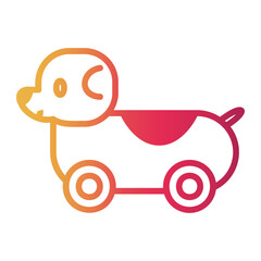 dog Line Gradient Icon