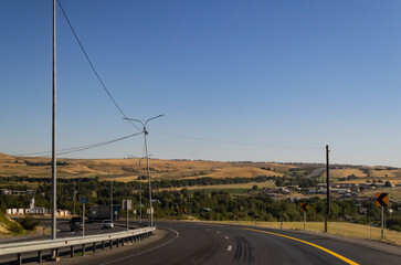 Fototapeta premium Road countryside landscape. High quality photo