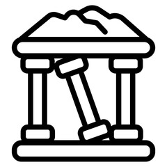 Ancient ruins icon