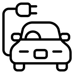 Electric car icon