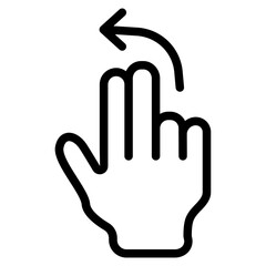 Flick left icon