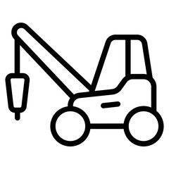 Hammer excavator icon