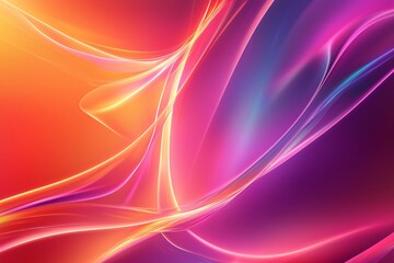 Naklejka premium Vibrant Abstract Waves: A Fusion of Color and Light