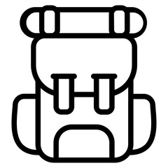 Hiking backpack icon