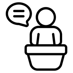Fototapeta premium Public speaking icon