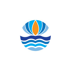 ministry of sea culture logo design company illustration color vector brand