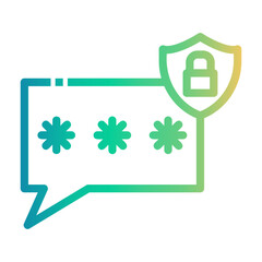 private chat Line Gradient Icon