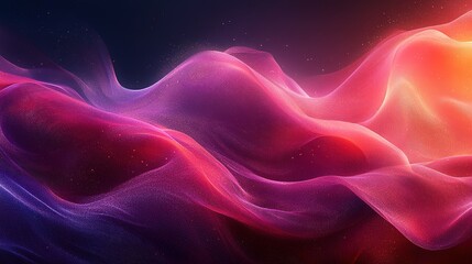 Obraz premium Abstract Pink Purple And Orange Waves Of Light