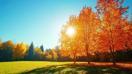Fototapeta premium Autumnal Sunshine