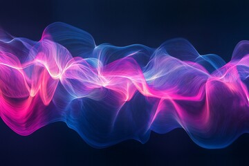 Obraz premium Colorful Wave Patterns: An Abstract Representation of Light and Motion