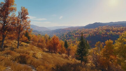 Fototapeta premium Autumnal Mountain Landscape