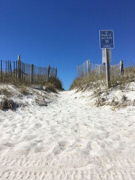 Beach Access Path and Blue Sky