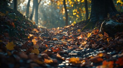 Autumn Path in the Woods