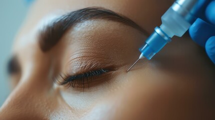 Skilled beautician uses advanced techniques to rejuvenate the young womans skin at a chic beauty salon.