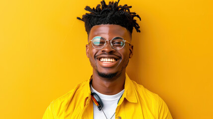 Friendly male support agent assists a customer over the phone, showcasing expertise and dedication in the call center.