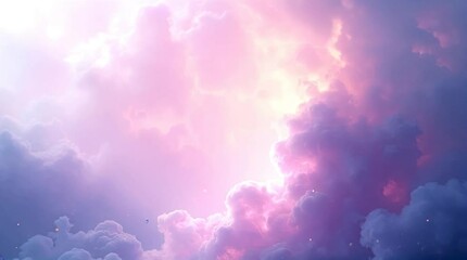 Pink and purple clouds blending into a surreal and dreamy aesthetic background.