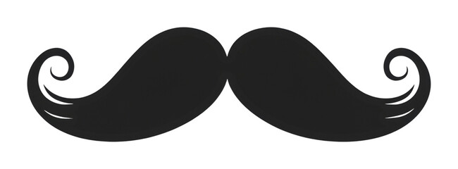 PNG Creative black mustache graphic design for fun