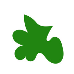 Minimalist green red abstract vector 