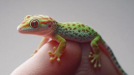 Naklejka premium Leopard Gecko Close Up
