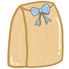 gift box with ribbon blue ilustration