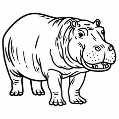 Fototapeta premium hippopotamus vector illustration