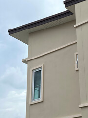 new white house on blue sky background