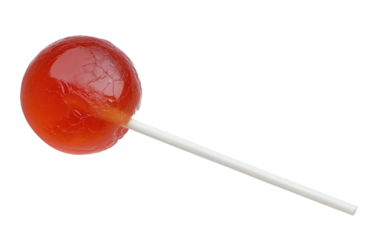 red lollipop isolated on white background