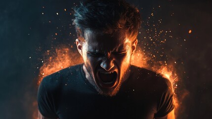 Man in Rage - Intense Emotion